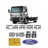 Adesivo Ford Cargo 816 Emblema Cromado