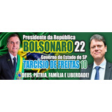 Adesivo Furadinho Bolsonaro E Tarcísio 2022 Carro 70x30cm