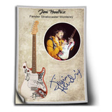 Adesivo Guitarra Jimi Hendrix Stratocaster Auto Colante A0