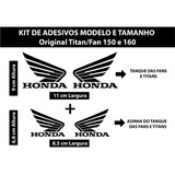 Adesivo Honda Asas Kit Com 2 Unidades Vários Modelos
