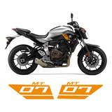 Adesivo Laranja Coletor De Ar Yamaha Mt 07 Especial
