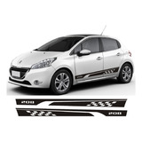 Adesivo Lateral Para 208 Peugeot Faixa Ps4 Fita Colante Srt