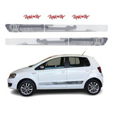 Adesivo Lateral Para Volkswagen Fox Rock In Rio 2014 15559 Cor Vermelho cinza