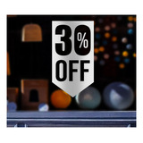 Adesivo Loja Black Friday Prata Etiqueta 30 Off