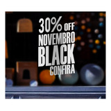Adesivo Loja Black Friday Prata Novembro 30 Off