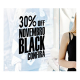 Adesivo Loja Black Friday Preto Novembro 30 Off