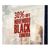 Adesivo Loja Black Friday Vermelho Novembro 30 Off