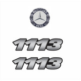 Adesivo Mercedes Benz 1113 Emblema Resinado 3d 18124