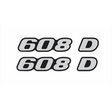 Adesivo Mercedes Benz 608 D 608d Par Emblema Caminhão Kit01