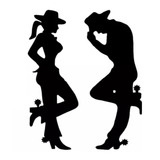 Adesivo P Carro Cowboy Country Sertanejo Casal Grande