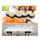 Adesivo Painel Papel Parede Cozinha Sushi