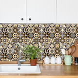 Adesivo Papel Parede Decorativo Efeito Azulejo Cor Café