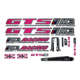 Adesivo Para Bicicleta Gts M3 Mtb Racing Rosa Frete Grátis