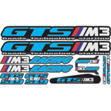 Adesivo Para Bicicleta Gts M3 Racing Azul Mountain Bike