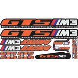 Adesivo Para Bicicleta Gts M3 Racing Laranja Mountain Bike