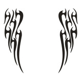 Adesivo Para Capô Faixa Tribal Tuning Flames Fogo 1m X 40cm