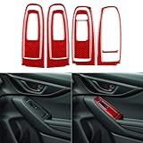 Adesivo Para Interruptor De Elevação De Janela De Porta De Carro De Fibra De Carbono Real Decalque Decorativo De Elevação De Vidro Compatível Com Subaru Impreza 2017 2022 Crosstrek 2018 2022