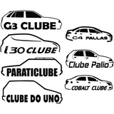 Adesivo Parabrisa Carro Club Para O Vidro Cor Branco