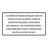 Adesivo Parabrisa Indica Manutenção Chevrolet Opala