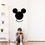 Adesivo Parede Mickey Nome Personalizado Infantil