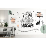 Adesivo Parede Pet Shop Frases Cachorro Gato Banho Tosa Pc29