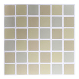 Adesivo Pastilha Cozinha 15 X 15 Cm 16 Unid Bege Mesclado