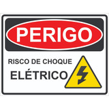 Adesivo Perigo Choque Risco De Choque Elétrico 8x6cm 20un