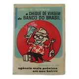 Adesivo Plástico Antigo Cheque Viagem Banco Do Brasil