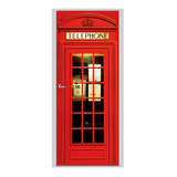 Adesivo Porta Decorativo Cabine Telefônica Londres