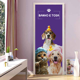 Adesivo Porta Pet Shop Banho Tosa Cachorro Clínica Pt17 2 25