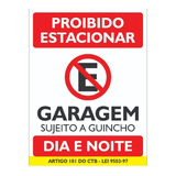 Adesivo Proibido Estacionar Garagem Conforme A