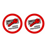 Adesivo Radio Protegido Vidro Interno Volkswagen Gol Parati