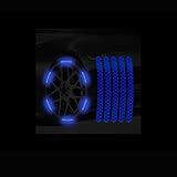 Adesivo Refletivo Para Roda Do Carro- Motocicletas E Bikes -Azul-