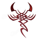 Adesivo Relevo Tribal Cromado Carro Moto Scorpion Mod20 25