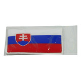 Adesivo Resinado Bandeira Da Eslováquia 9 0cm X 6 0cm