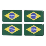 Adesivo Resinado Bandeira Do Brasil Carro