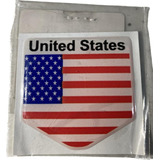 Adesivo Resinado Bandeira Estados Unidos 5x5cm Em V