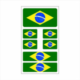 Adesivo Resinado Cartela Bandeira Do Brasil