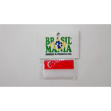 Adesivo Resinado Com A Bandeira De Cingapura 