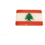 Adesivo Resinado Da Bandeira Do Líbano