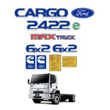 Adesivo Resinado Para Ford Cargo 2422e 6x2 Maxtruck Cor Azul