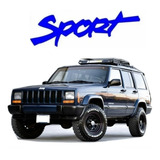 Adesivo Resinado Sport Azul Para Jeep