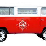 Adesivo Rosa Dos Ventos Mapa Motorhome Trailer Lancha 25x25