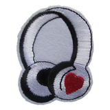 Adesivo Roupa Aplique Patch Bordado Remendo Fone Ouvido