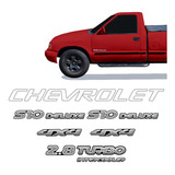 Adesivo S10 Deluxe 2001 4x4 2 8 Turbo Faixa Chevrolet Prata