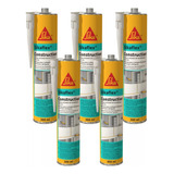 Adesivo Selante Pu Sikaflex Construction Cinza Kit 5 Unida