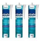 Adesivo Selante PU40 Branco 400g Argacon Kit 3 Unidades