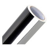 Adesivo Semi Espelhado Prata Cromado Automotivo 3m X 50cm