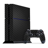 Adesivo Skin Pelicula Fibra Carbono P Playstation 4 Ps4 Fat