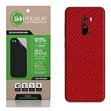 Adesivo Skin Premium Fibra Carbono Vermelho Xiaomi Pocophone F1